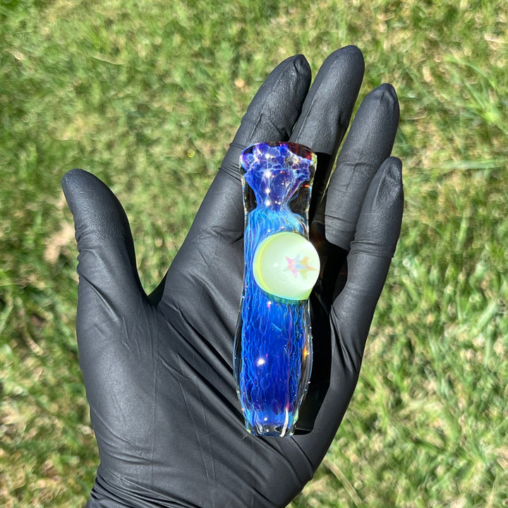 Purple Nebula Chillum Ion Star Opal Glass Pipe Tako Glass   