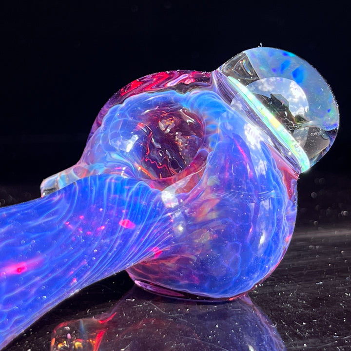 Purple Plasma Pipe with Opal Coin Glass Pipe Tako Glass   