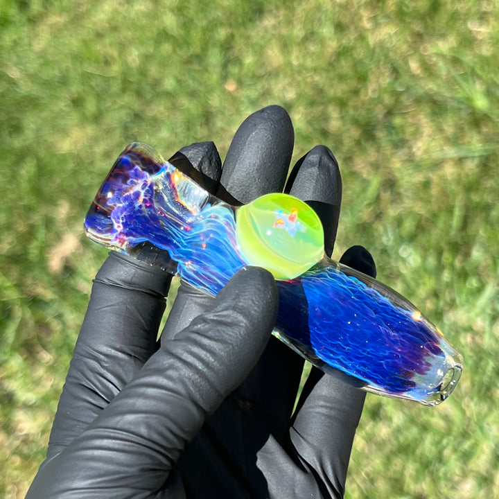 Purple Nebula Chillum Ion Star Opal Glass Pipe Tako Glass   