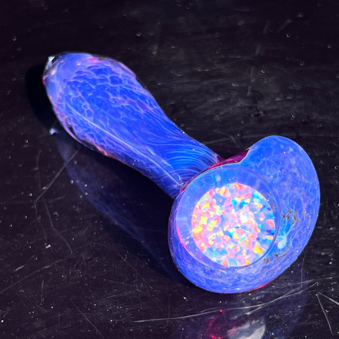 Purple Plasma Pipe with Opal Coin Glass Pipe Tako Glass   