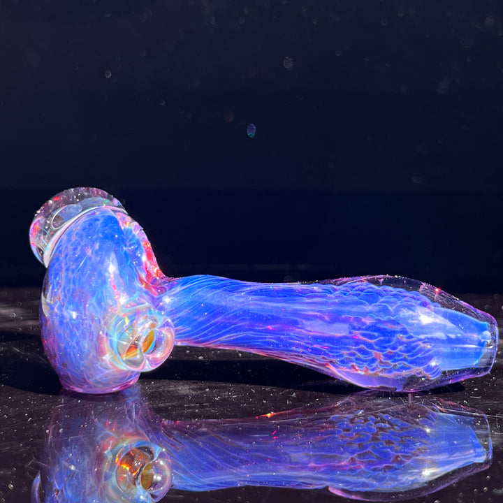 Purple Plasma Pipe with Opal Coin Glass Pipe Tako Glass   