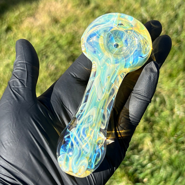 Large Ghost Flame Pipe Glass Pipe Tiny Mike   