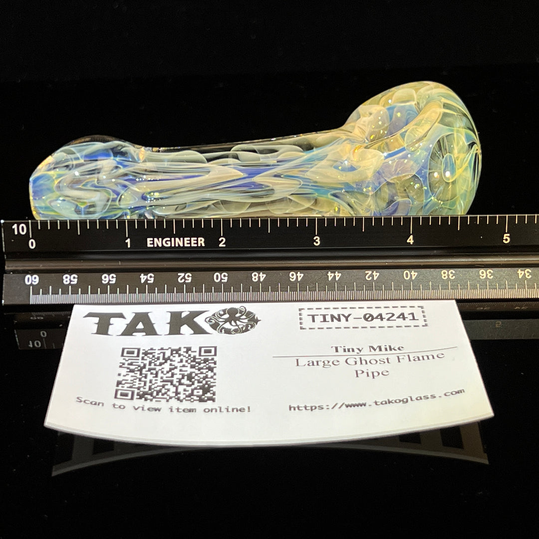 Large Ghost Flame Pipe Glass Pipe Tiny Mike   