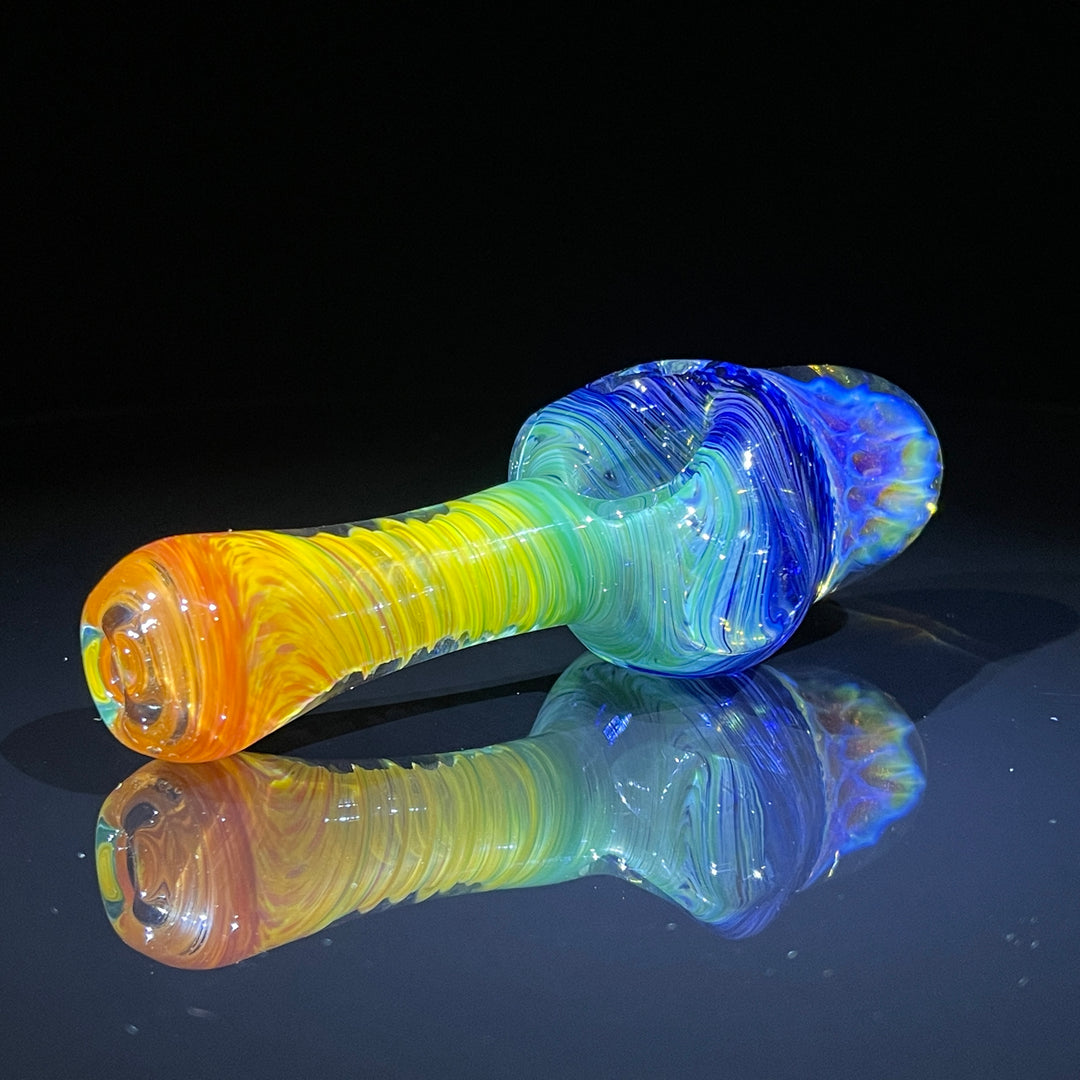 Rainbow Alien Brain Honeycomb Pipe Glass Pipe Plug a Nug