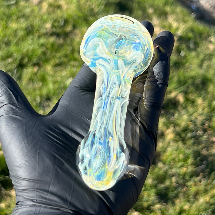 Large Ghost Flame Pipe Glass Pipe Tiny Mike   