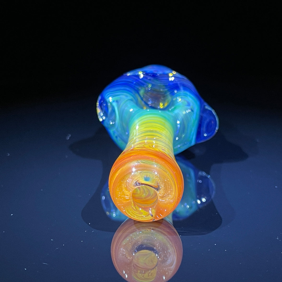 Rainbow Alien Brain Honeycomb Pipe Glass Pipe Plug a Nug