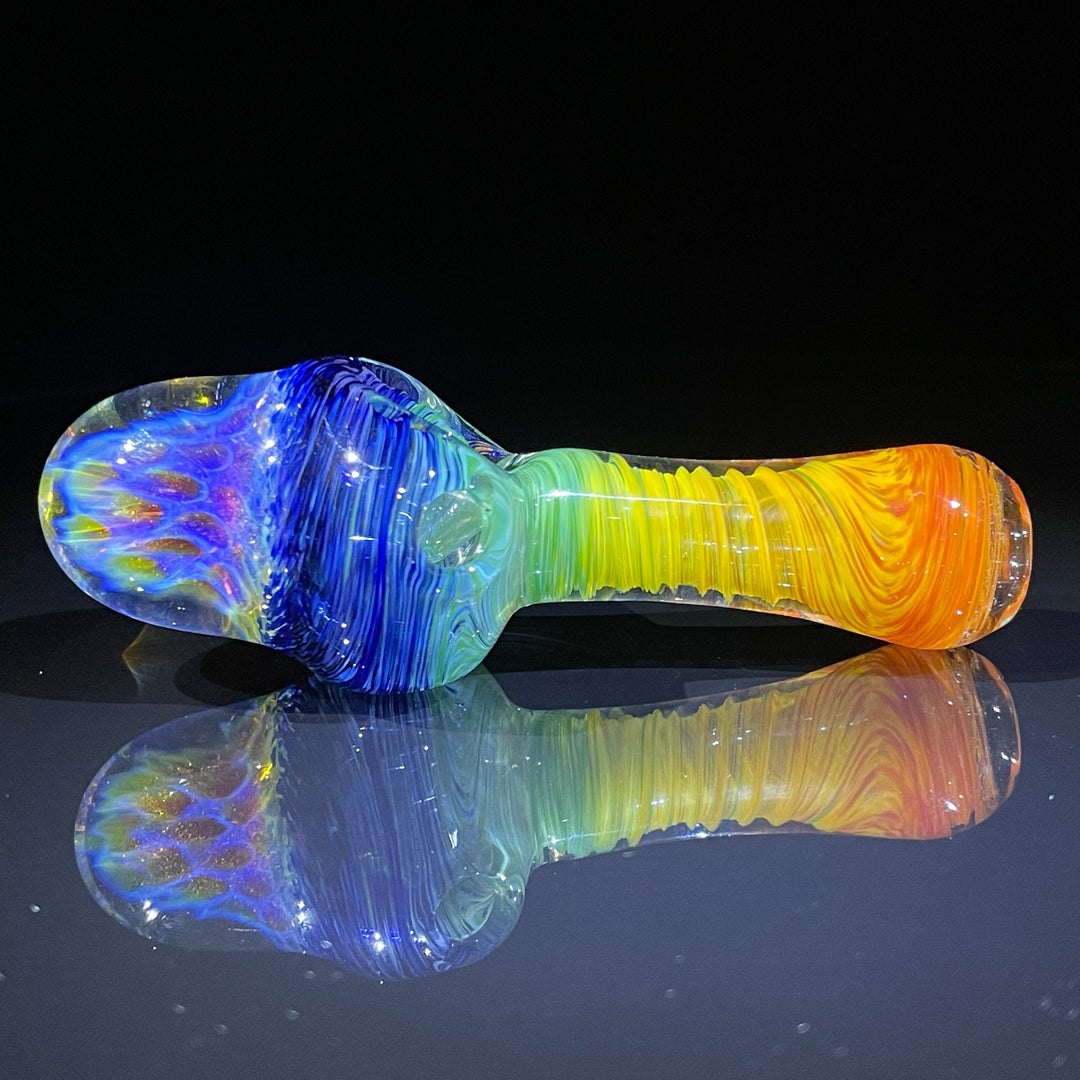 Rainbow Alien Brain Honeycomb Pipe Glass Pipe Plug a Nug