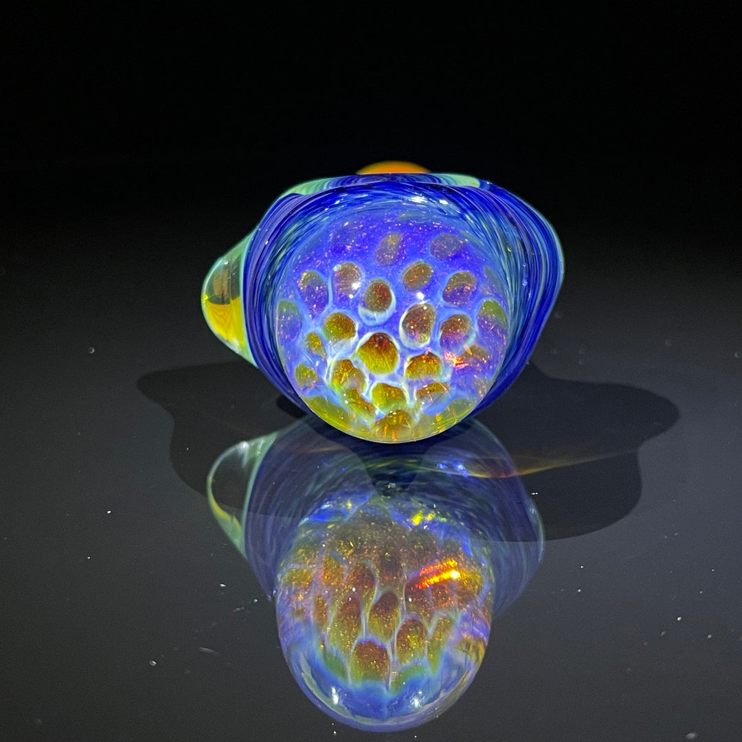 Rainbow Alien Brain Honeycomb Pipe Glass Pipe Plug a Nug