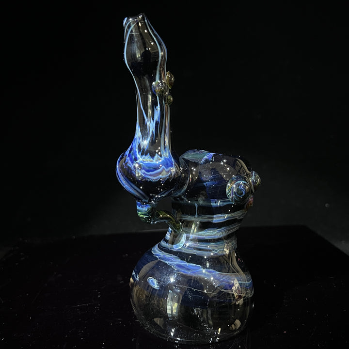 Blue Marble Bubbler Glass Pipe Sable Haze   