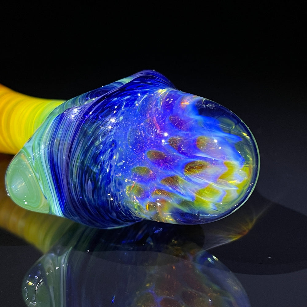 Rainbow Alien Brain Honeycomb Pipe Glass Pipe Plug a Nug