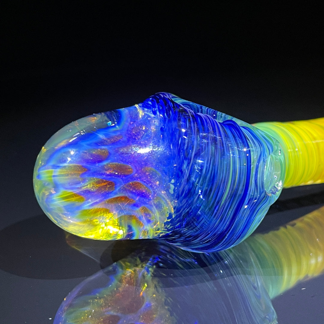 Rainbow Alien Brain Honeycomb Pipe Glass Pipe Plug a Nug