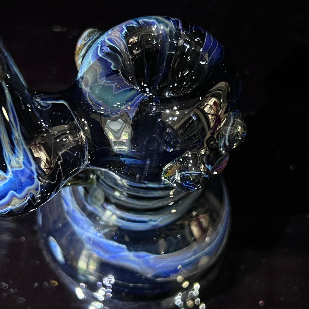 Blue Marble Bubbler Glass Pipe Sable Haze   