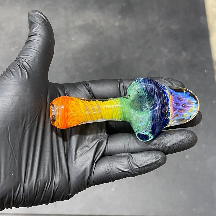 Rainbow Alien Brain Honeycomb Pipe Glass Pipe Plug a Nug