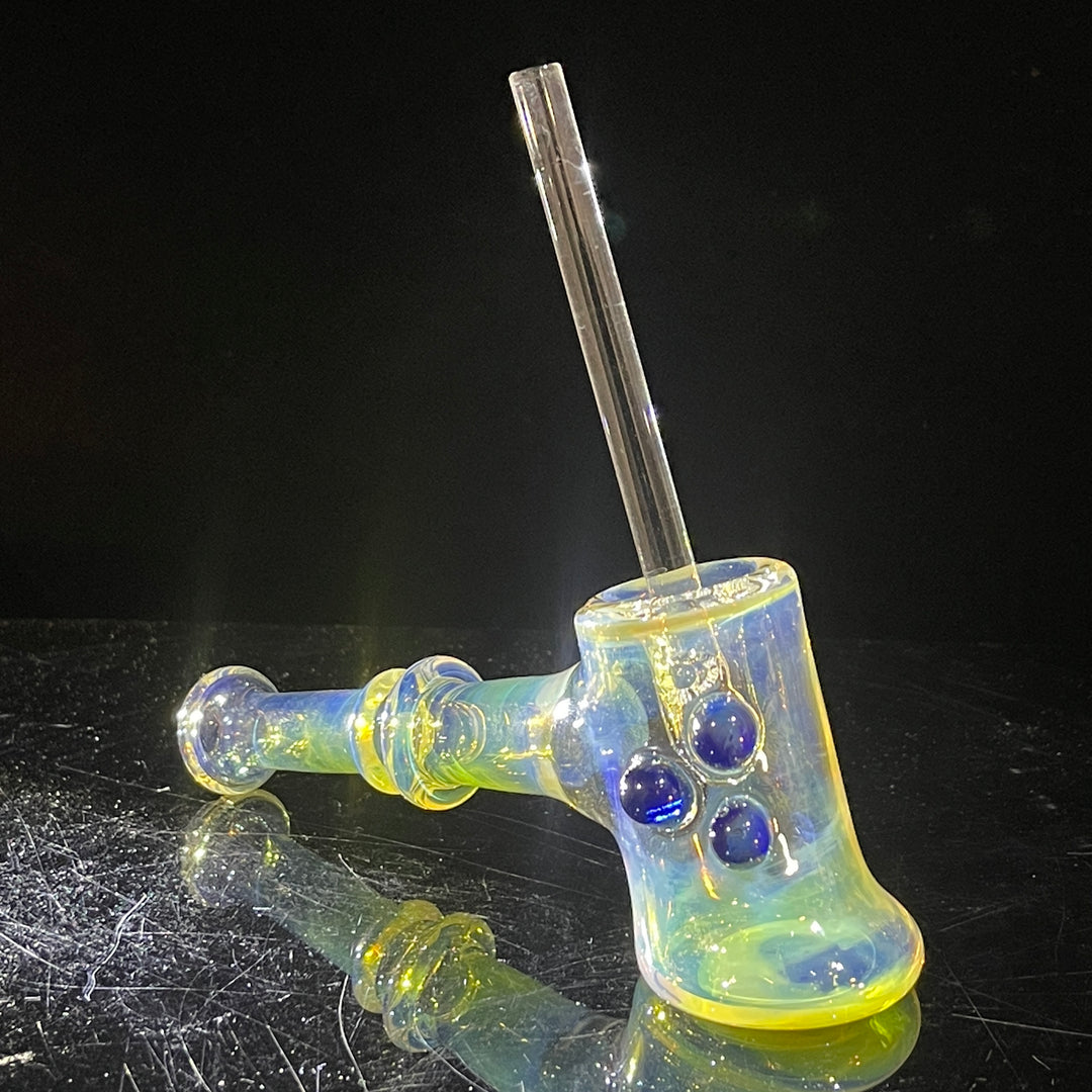 Silver Fumed Hash Hammer Glass Pipe Crondo Glassics   