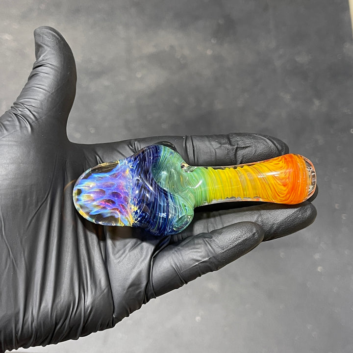 Rainbow Alien Brain Honeycomb Pipe Glass Pipe Plug a Nug