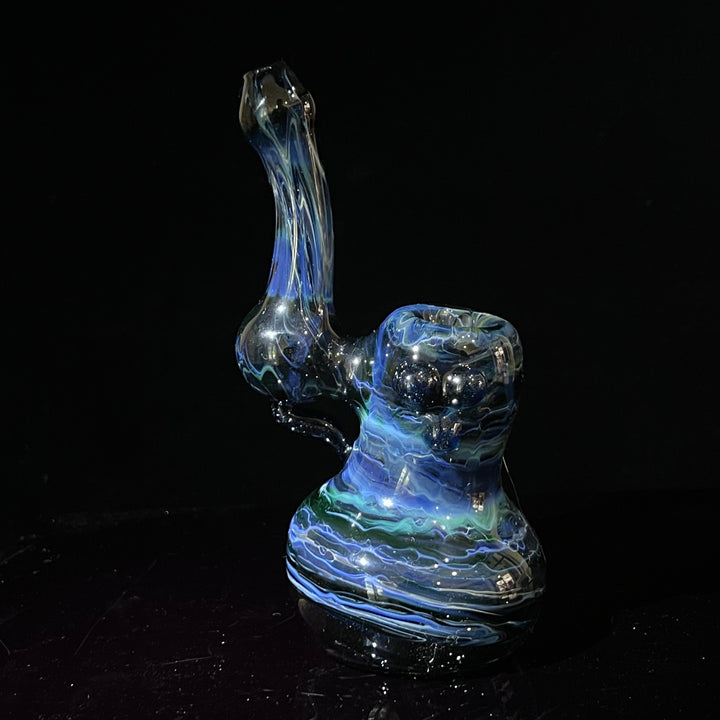 Blue Marble Bubbler Glass Pipe Sable Haze   