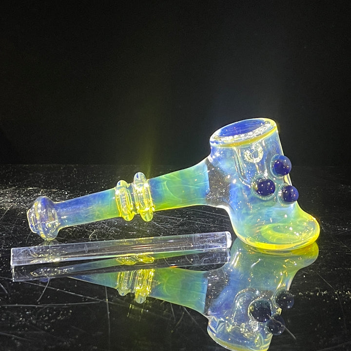 Silver Fumed Hash Hammer Glass Pipe Crondo Glassics   