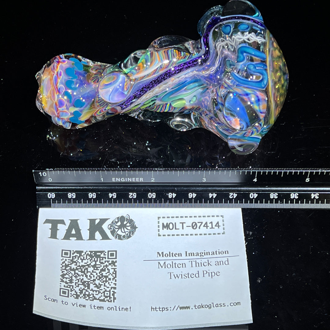 Molten Thick and Twisted Pipe Glass Pipe Molten Imagination