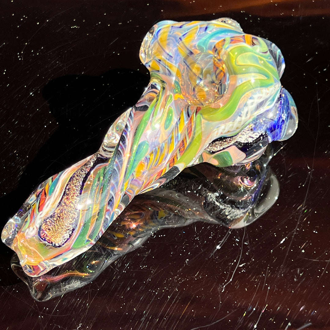 Molten Twisted Chaos Spoon Glass Pipe Molten Imagination   