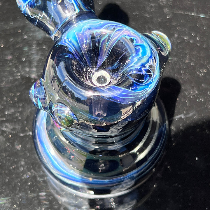 Blue Marble Bubbler Glass Pipe Sable Haze   