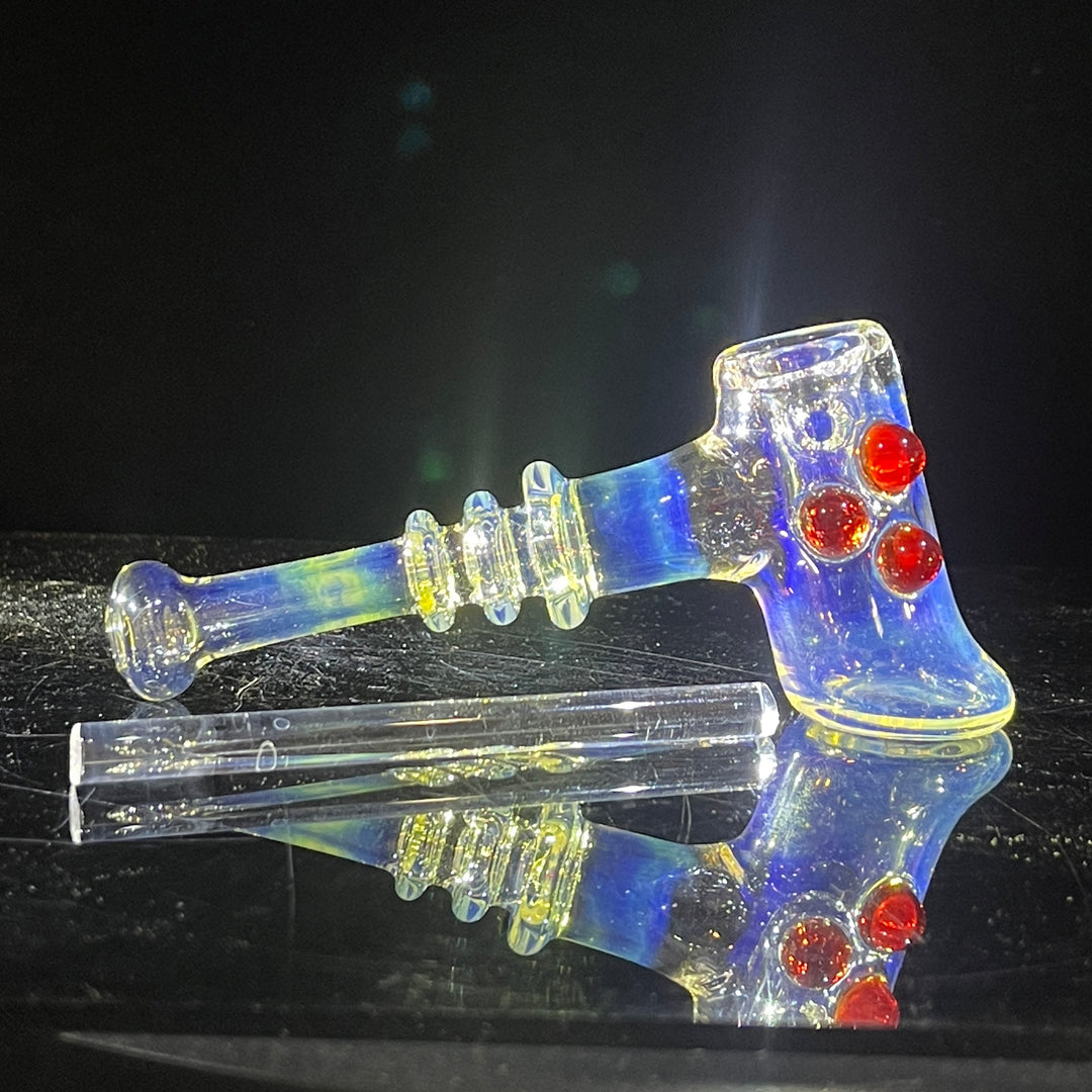 Silver Fumed Hash Hammer Glass Pipe Crondo Glassics   