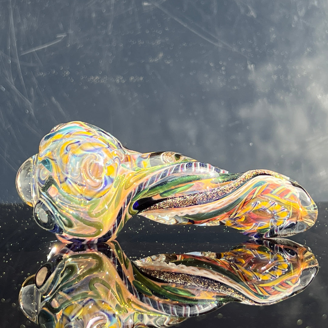 Molten Twisted Chaos Spoon Glass Pipe Molten Imagination   