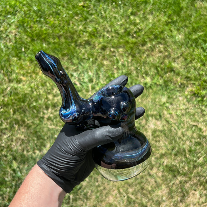 Blue Marble Bubbler Glass Pipe Sable Haze   