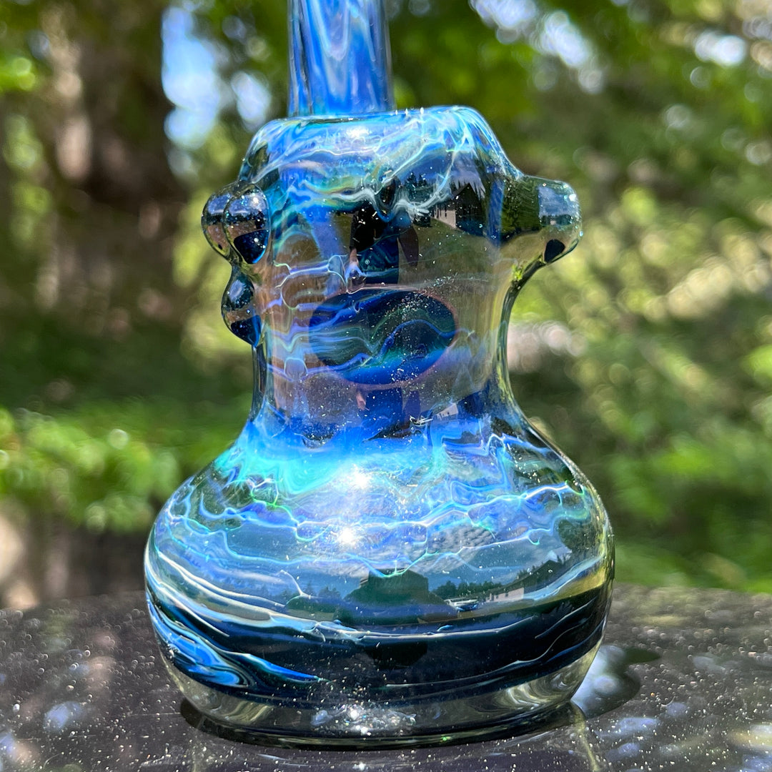 Blue Marble Bubbler Glass Pipe Sable Haze   