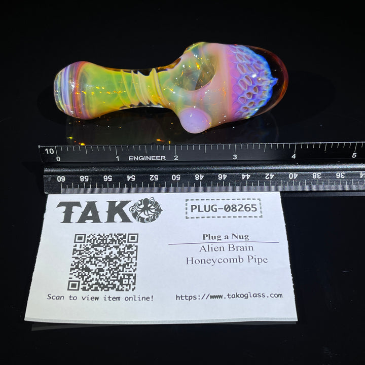 Alien Brain Honeycomb Pipe Glass Pipe Plug a Nug