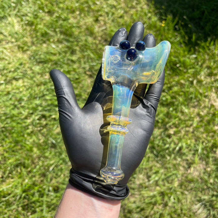 Silver Fumed Hash Hammer Glass Pipe Crondo Glassics   