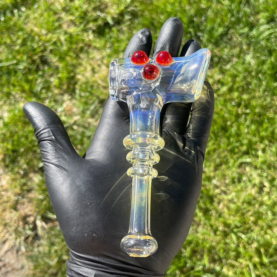 Silver Fumed Hash Hammer Glass Pipe Crondo Glassics   