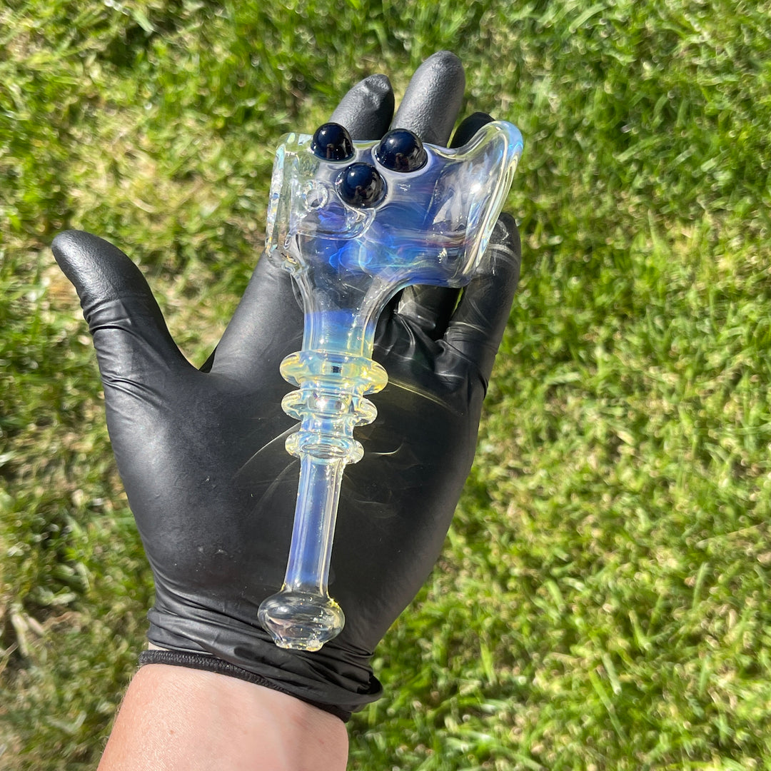 Silver Fumed Hash Hammer Glass Pipe Crondo Glassics   