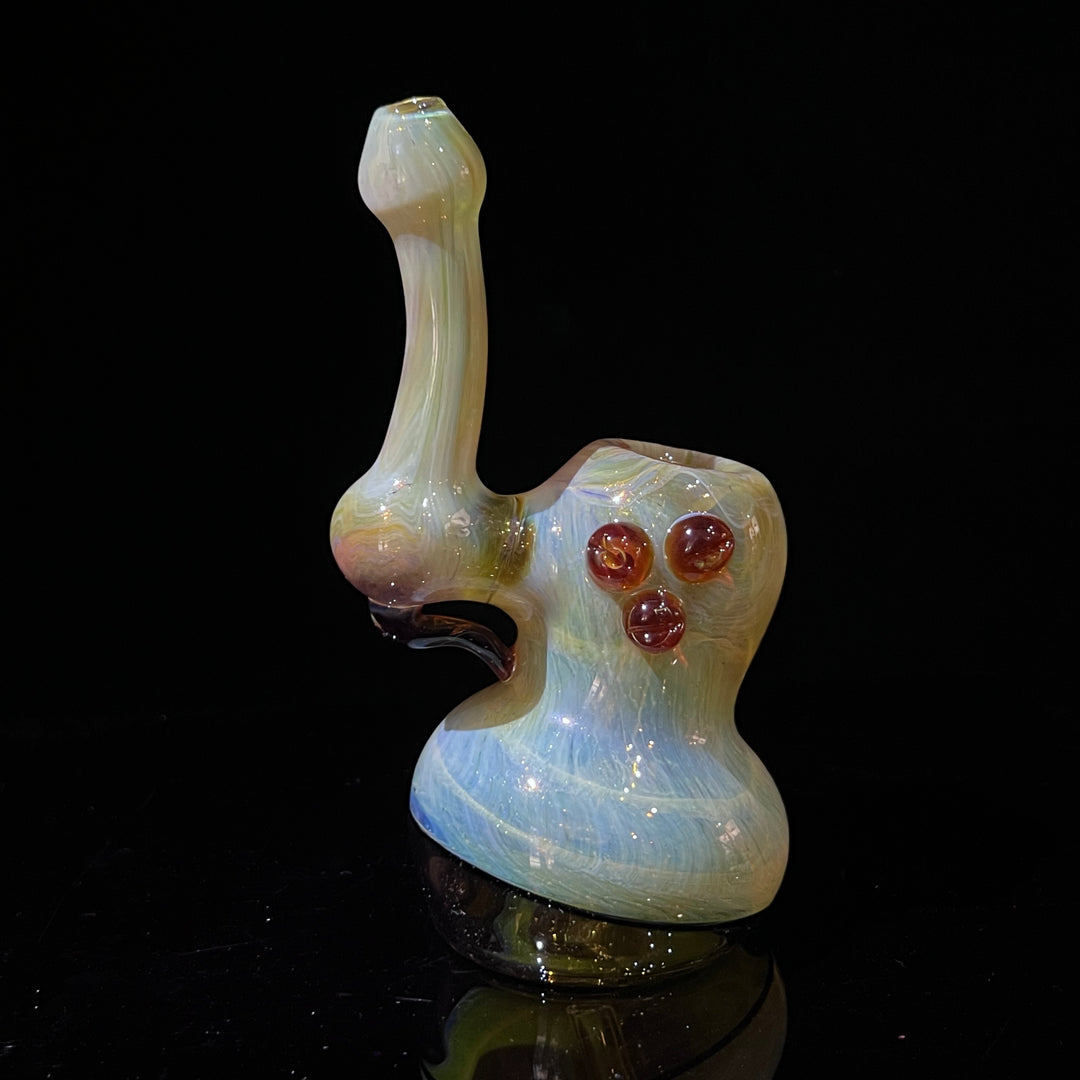 Golden Marble Bubbler Glass Pipe Sable Haze   