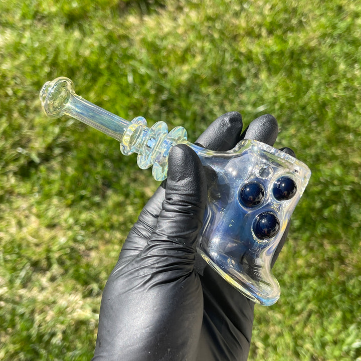 Silver Fumed Hash Hammer Glass Pipe Crondo Glassics   