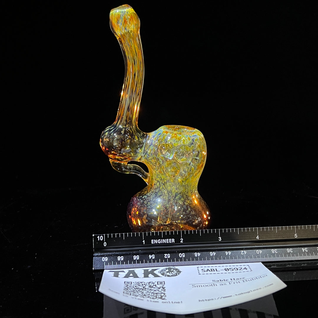 Smooth as Frit Bubbler Glass Pipe Sable Haze   