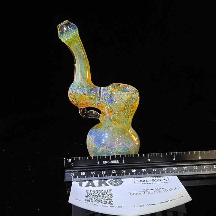 Smooth as Frit Bubbler Glass Pipe Sable Haze   