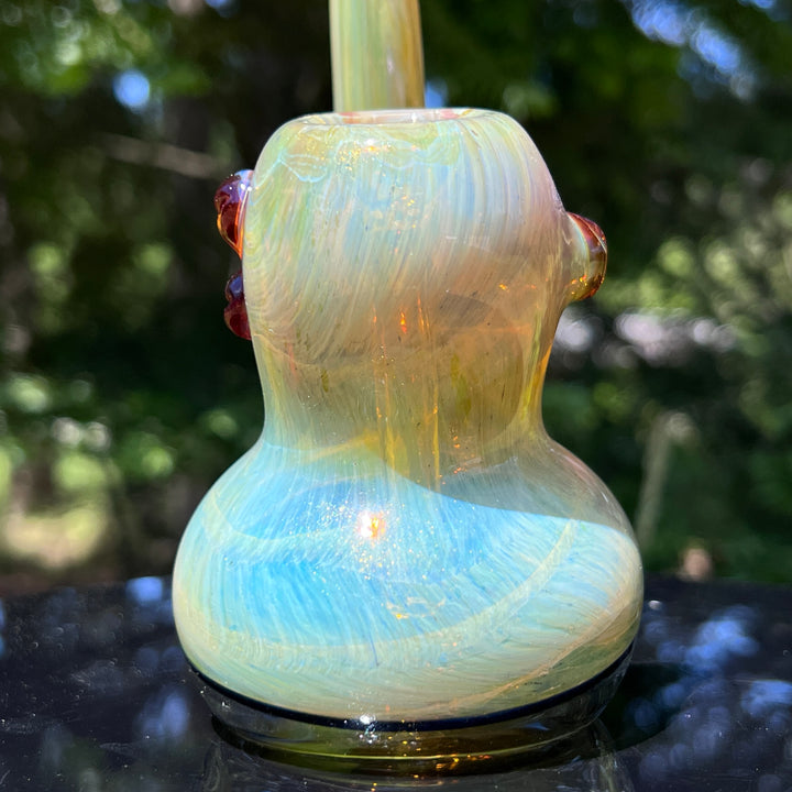 Golden Marble Bubbler Glass Pipe Sable Haze   