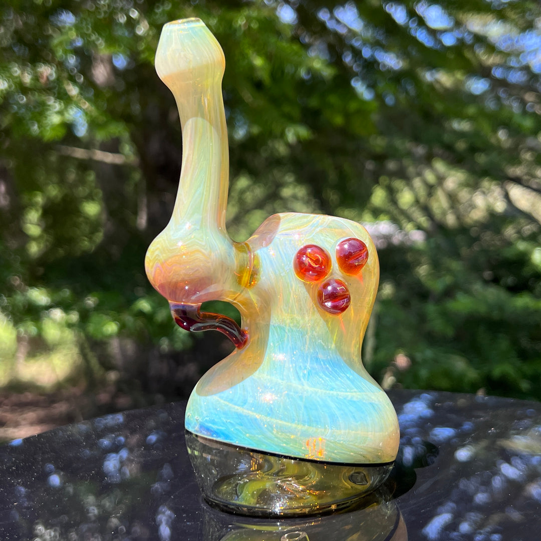 Golden Marble Bubbler Glass Pipe Sable Haze   