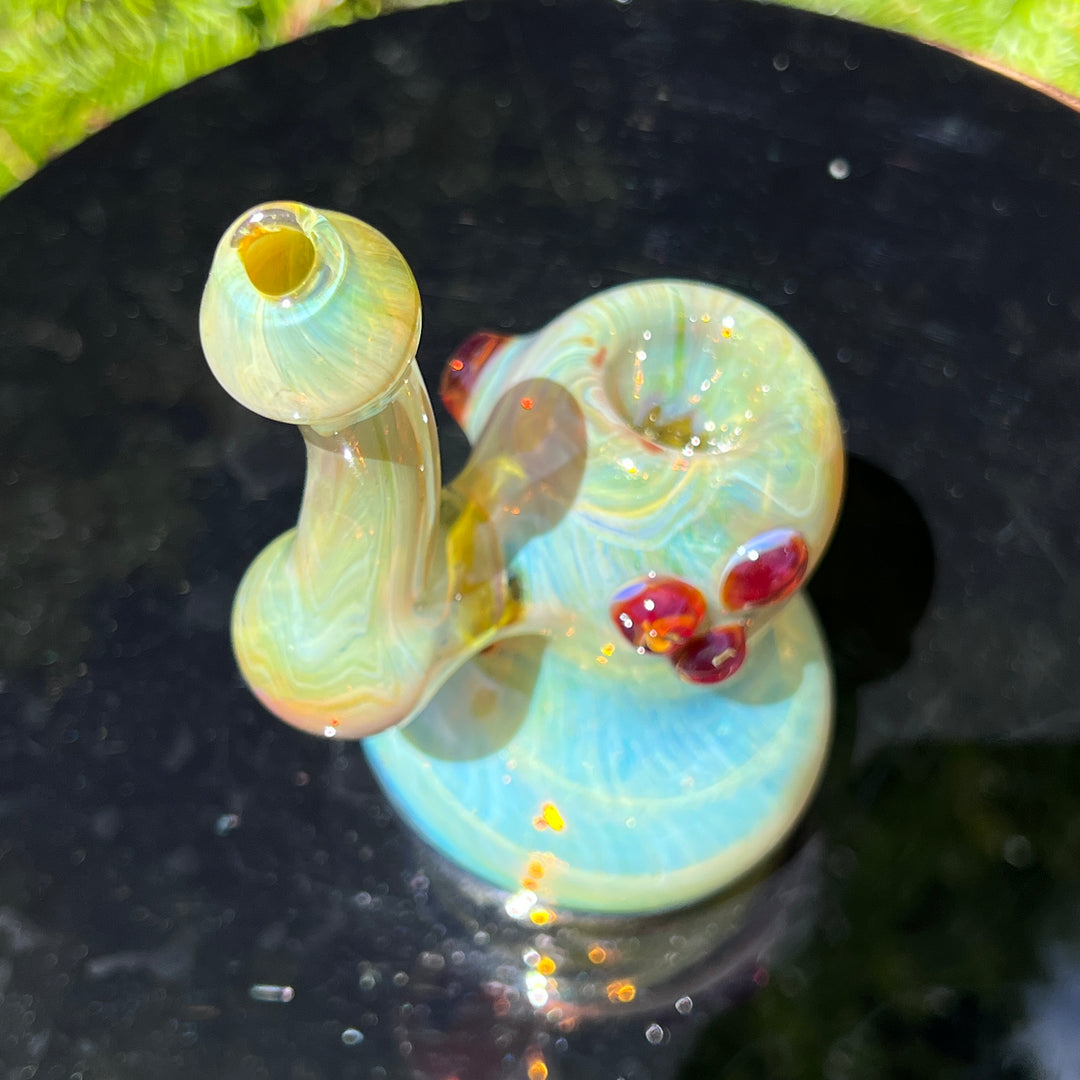 Golden Marble Bubbler Glass Pipe Sable Haze   