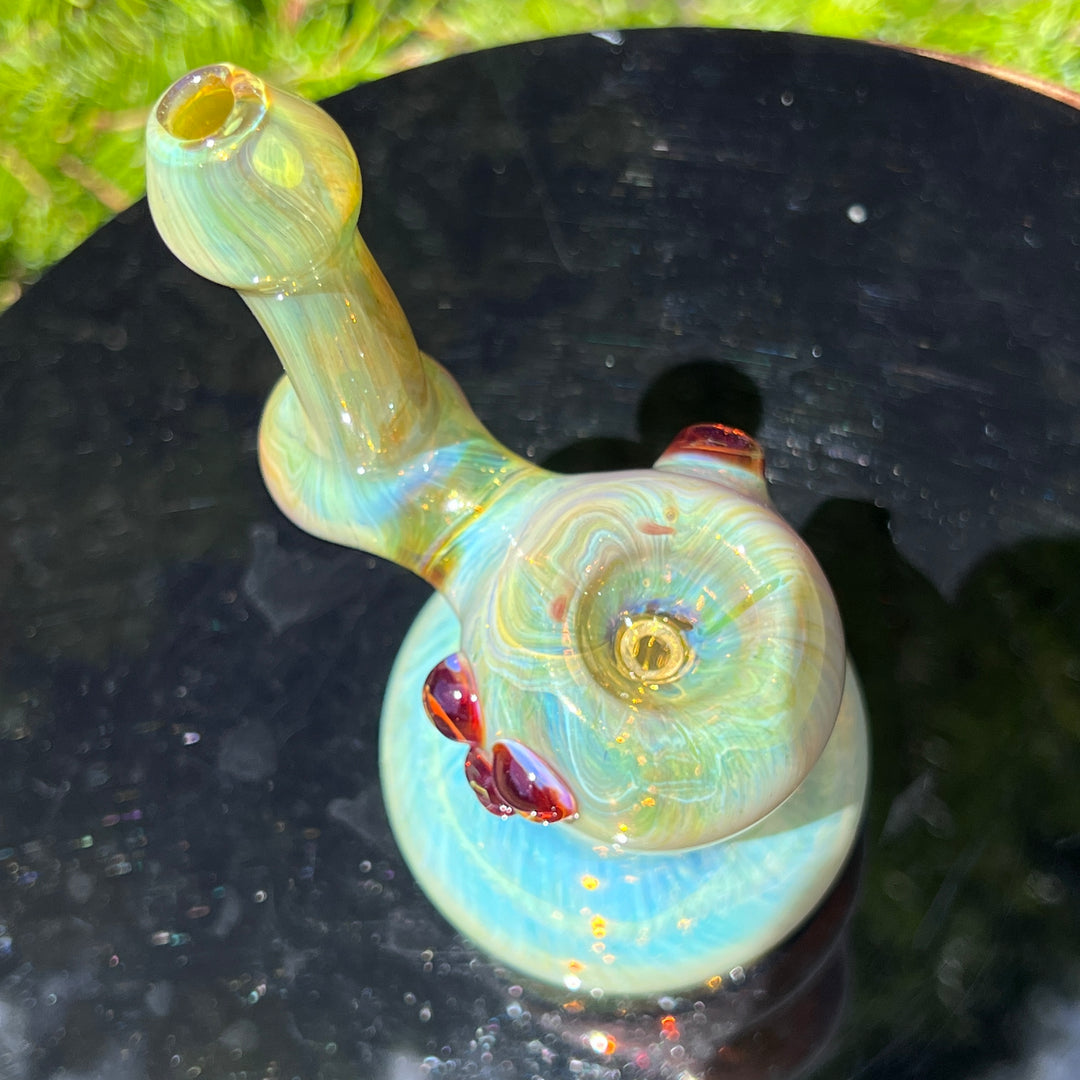 Golden Marble Bubbler Glass Pipe Sable Haze   