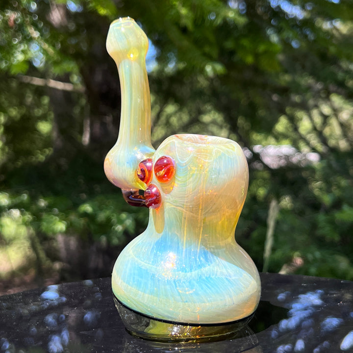 Golden Marble Bubbler Glass Pipe Sable Haze   