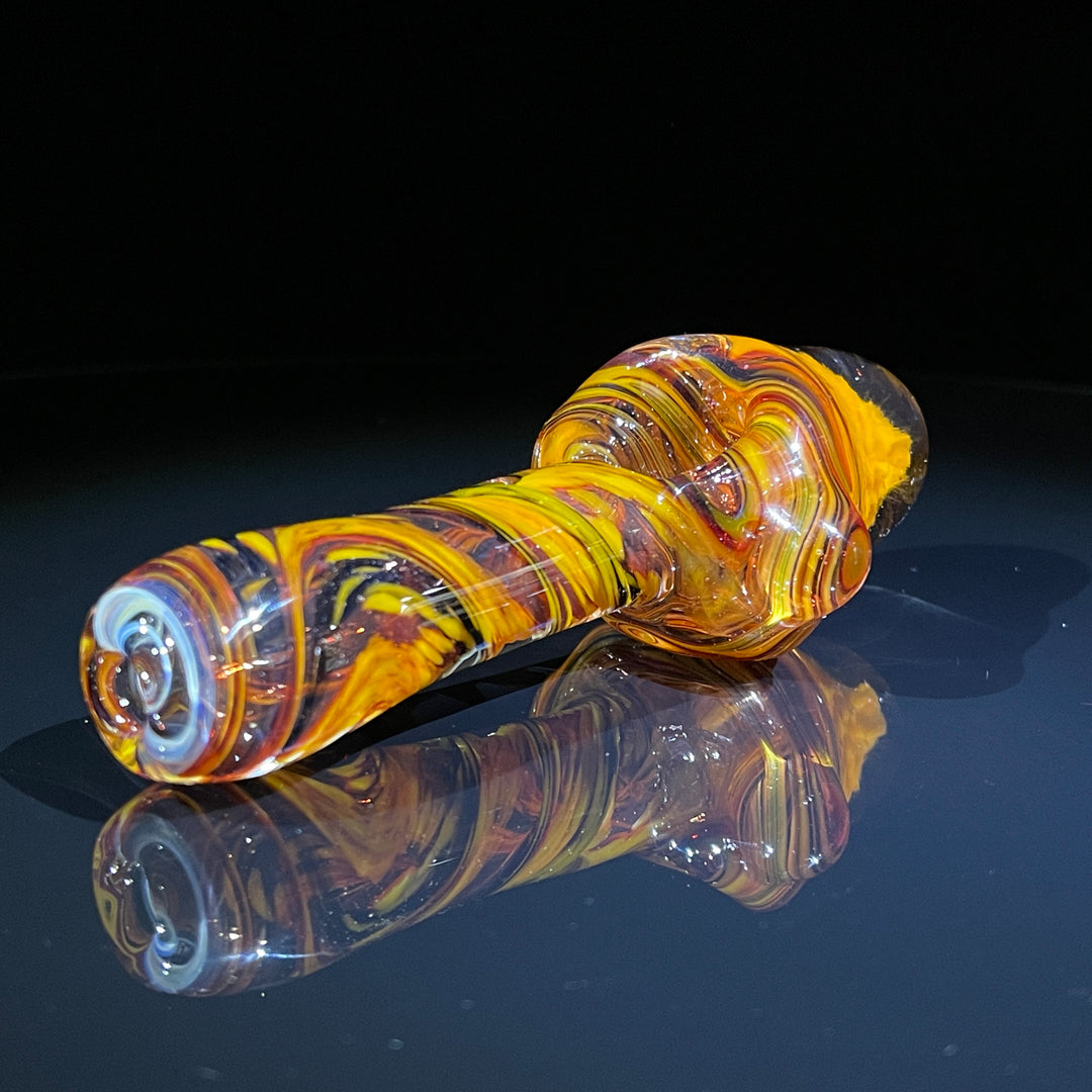 Autumnal Alien Brain Honeycomb Pipe Glass Pipe Plug a Nug