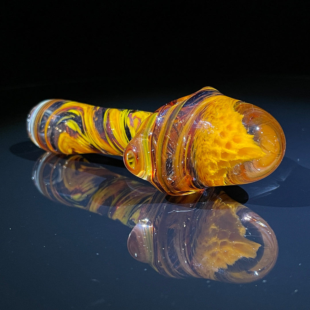 Autumnal Alien Brain Honeycomb Pipe Glass Pipe Plug a Nug