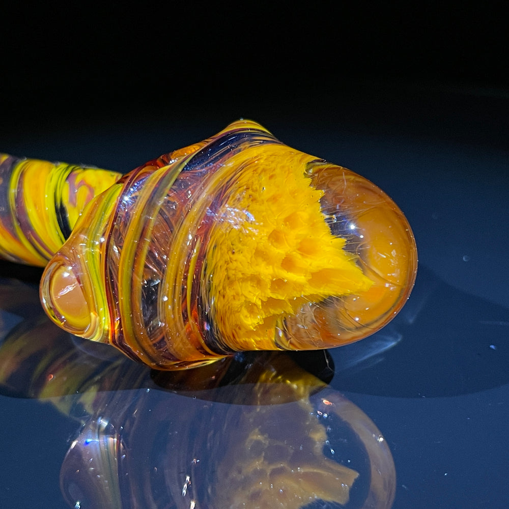 Autumnal Alien Brain Honeycomb Pipe Glass Pipe Plug a Nug