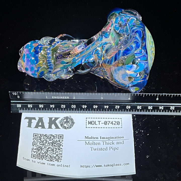 Molten Thick and Twisted Pipe Glass Pipe Molten Imagination