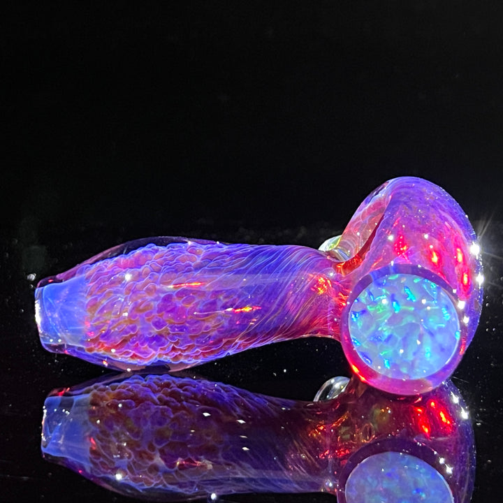 Purple Plasma Pipe with Opal Coin Glass Pipe Tako Glass   