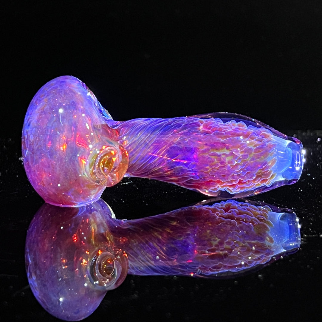 Purple Plasma Pipe with Opal Coin Glass Pipe Tako Glass   