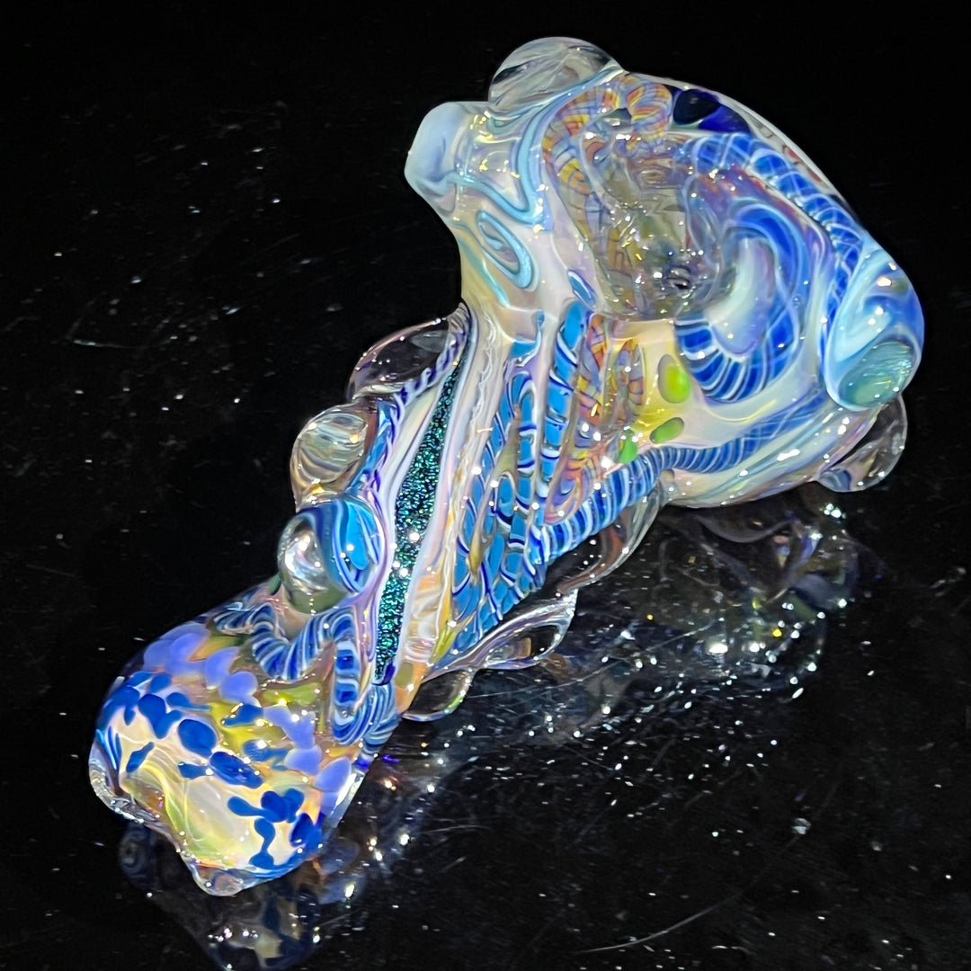 Thick and Twisted Wig Wag Pipe Glass Pipe Molten Imagination