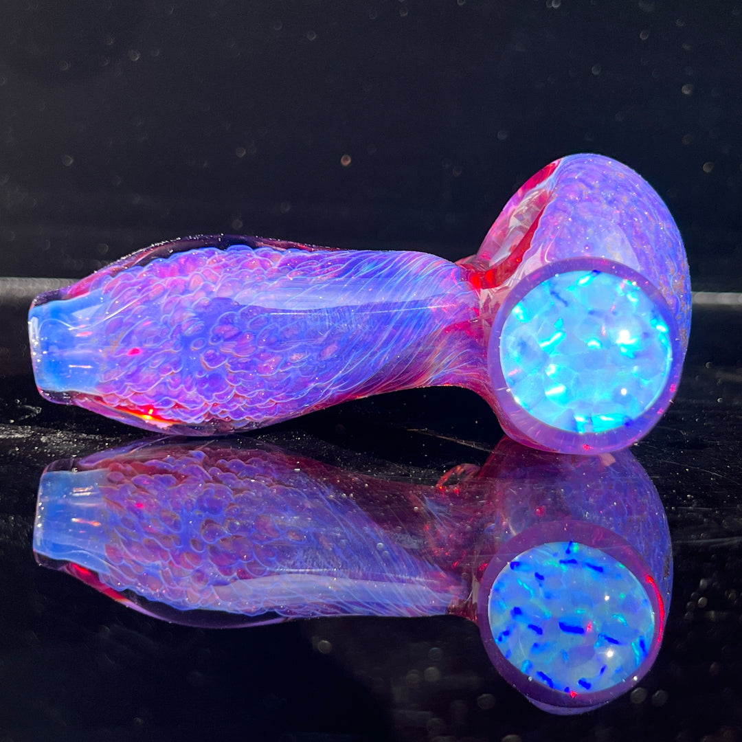 Purple Plasma Pipe with Opal Coin Glass Pipe Tako Glass   