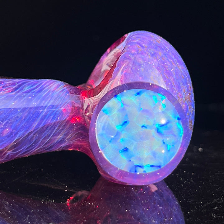 Purple Plasma Pipe with Opal Coin Glass Pipe Tako Glass   